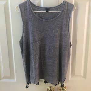 J.Crew Tank with Pom Poms - M